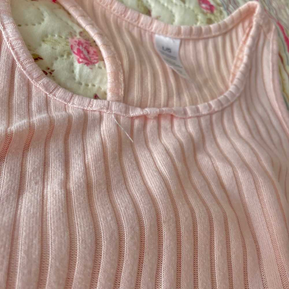 George Soft Ribbed Light Pink Sleep Tank & Shorts Set - Picture 2 of 3